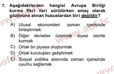 2016 Kentleşme ve Konut Politikaları Arasınav 7. Çıkmış Sınav Sorusu