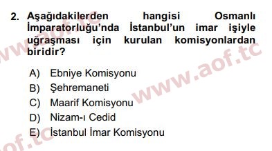 2017 Kentleşme ve Konut Politikaları Arasınav 2. Çıkmış Sınav Sorusu