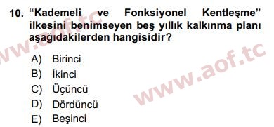 2017 Kentleşme ve Konut Politikaları Final 10. Çıkmış Sınav Sorusu