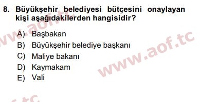 2017 Kentleşme ve Konut Politikaları Final 8. Çıkmış Sınav Sorusu