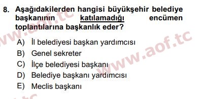 2018 Kentleşme ve Konut Politikaları Final 8. Çıkmış Sınav Sorusu