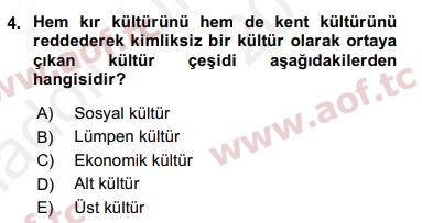 2018 Kentleşme ve Konut Politikaları Yaz Okulu 4. Çıkmış Sınav Sorusu