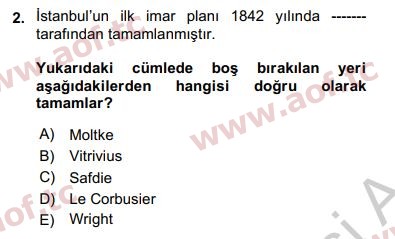 2019 Kentleşme ve Konut Politikaları Yaz Okulu 2. Çıkmış Sınav Sorusu