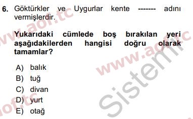 2019 Kentleşme ve Konut Politikaları Yaz Okulu 6. Çıkmış Sınav Sorusu