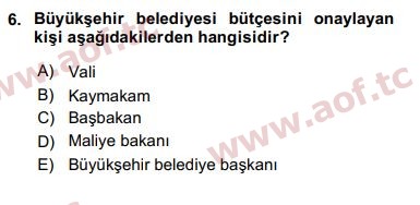 2020 Kentleşme ve Konut Politikaları Final 6. Çıkmış Sınav Sorusu