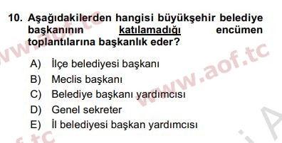 2020 Kentleşme ve Konut Politikaları Yaz Okulu 10. Çıkmış Sınav Sorusu