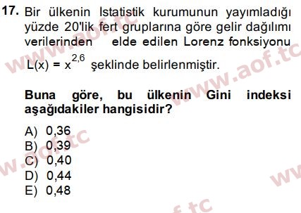 2014 Matematik 2 Arasınav 17. Çıkmış Sınav Sorusu