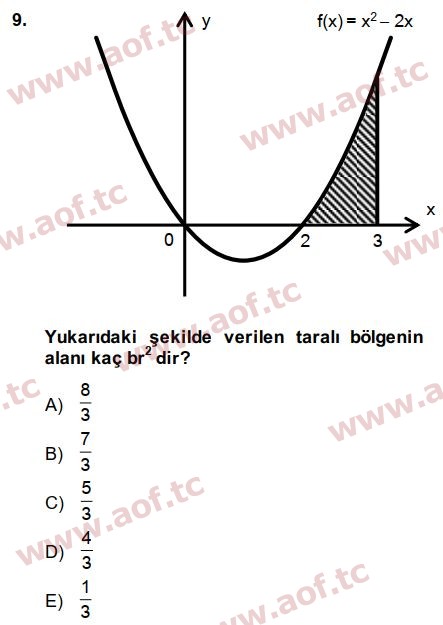 2014 Matematik 2 Arasınav 9. Çıkmış Sınav Sorusu