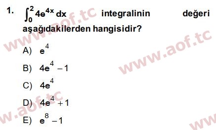 2014 Matematik 2 Final 1. Çıkmış Sınav Sorusu