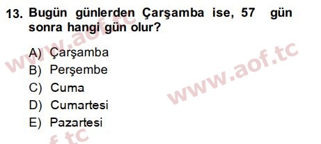 2014 Matematik 2 Final 13. Çıkmış Sınav Sorusu