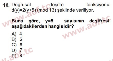 2014 Matematik 2 Final 16. Çıkmış Sınav Sorusu