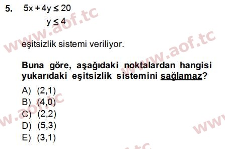 2014 Matematik 2 Final 5. Çıkmış Sınav Sorusu