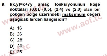 2014 Matematik 2 Final 6. Çıkmış Sınav Sorusu