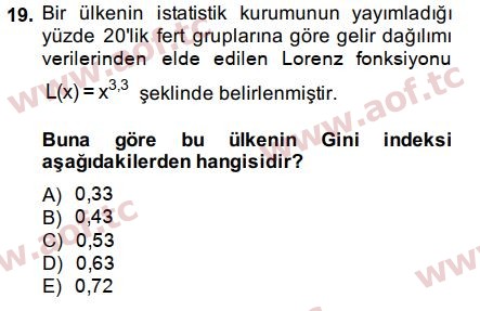 2015 Matematik 2 Arasınav 19. Çıkmış Sınav Sorusu