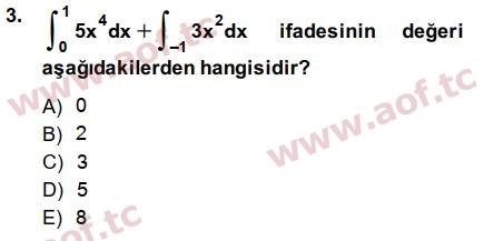 2015 Matematik 2 Arasınav 3. Çıkmış Sınav Sorusu