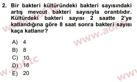 2016 Matematik 2 Arasınav 2. Çıkmış Sınav Sorusu