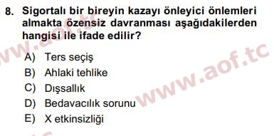 2019 Kamu Maliyesi Arasınav 8. Çıkmış Sınav Sorusu