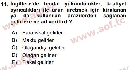 2020 Devlet Bütçesi Arasınav 11. Çıkmış Sınav Sorusu