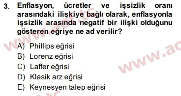 2015 Maliye Politikası Arasınav 3. Çıkmış Sınav Sorusu