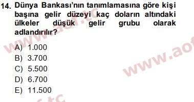 2015 Maliye Politikası Final 14. Çıkmış Sınav Sorusu