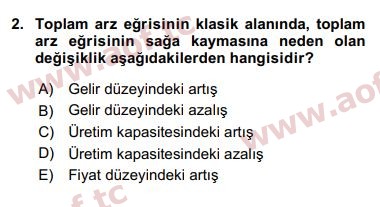 2017 Maliye Politikası Arasınav 2. Çıkmış Sınav Sorusu