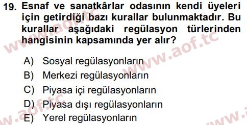 2018 Tüketici Davranışları Arasınav 19. Çıkmış Sınav Sorusu