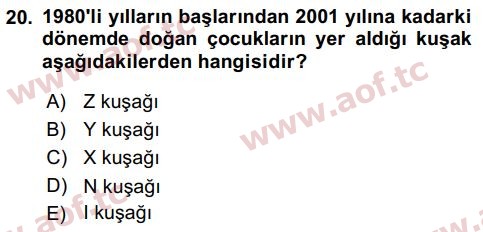 2018 Tüketici Davranışları Final 20. Çıkmış Sınav Sorusu