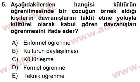 2018 Tüketici Davranışları Final 5. Çıkmış Sınav Sorusu