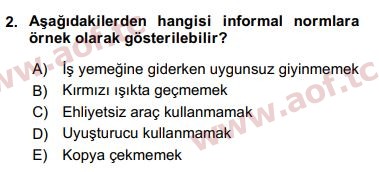 2020 Davranış Bilimleri 1 Final 2. Çıkmış Sınav Sorusu