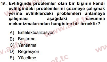 2019 Davranış Bilimleri 2 Final 15. Çıkmış Sınav Sorusu