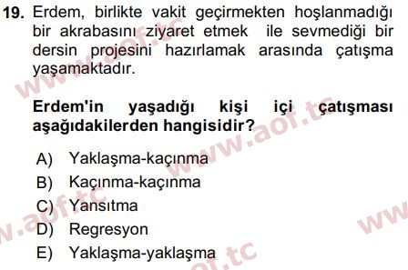 2019 Davranış Bilimleri 2 Final 19. Çıkmış Sınav Sorusu
