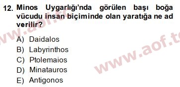 2015 Genel Uygarlık Tarihi Arasınav 12. Çıkmış Sınav Sorusu