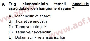 2015 Genel Uygarlık Tarihi Arasınav 9. Çıkmış Sınav Sorusu