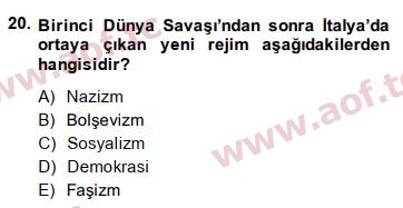 2015 Genel Uygarlık Tarihi Final 20. Çıkmış Sınav Sorusu