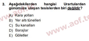 2015 Genel Uygarlık Tarihi Final 3. Çıkmış Sınav Sorusu
