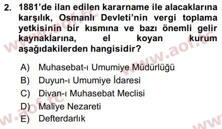 2017 Atatürk İlkeleri ve İnkılap Tarihi 1 Arasınav 2. Çıkmış Sınav Sorusu