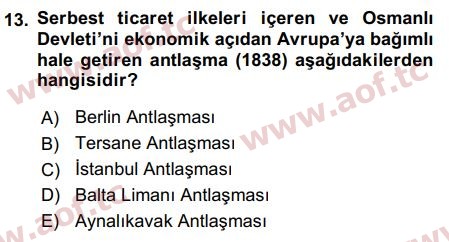 2019 Atatürk İlkeleri ve İnkılap Tarihi 1 Arasınav 13. Çıkmış Sınav Sorusu