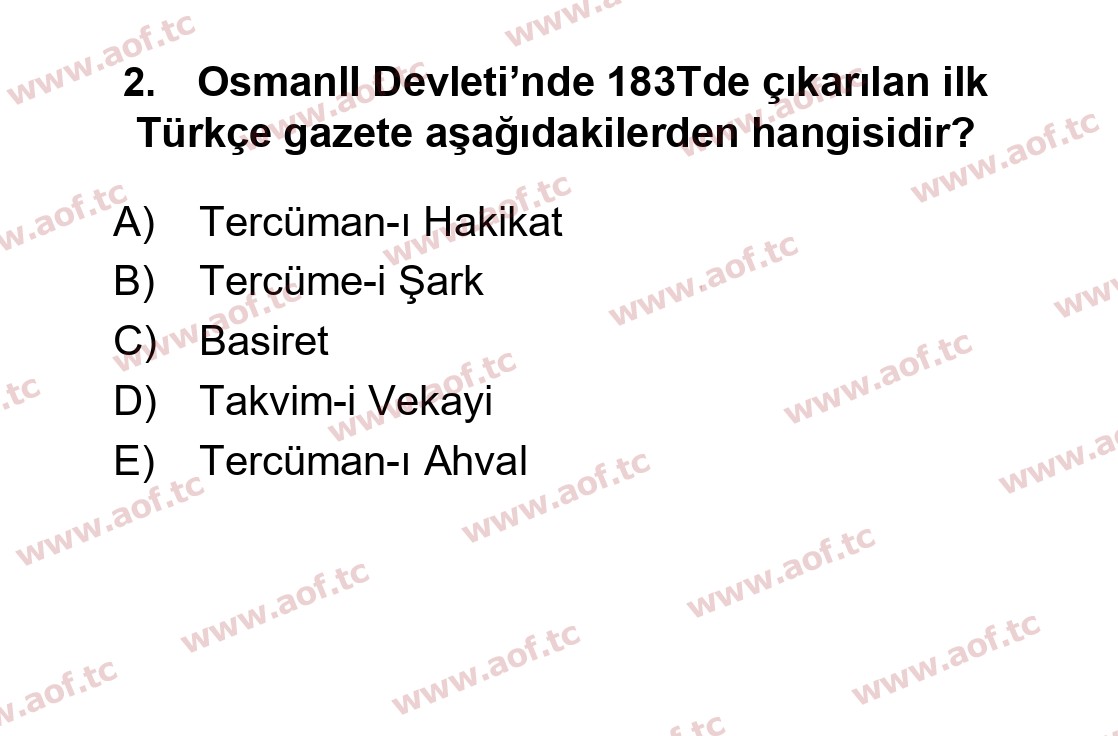  2020 Atatürk İlkeleri ve İnkılap Tarihi 1 Arasınav 2. Çıkmış Sınav Sorusu