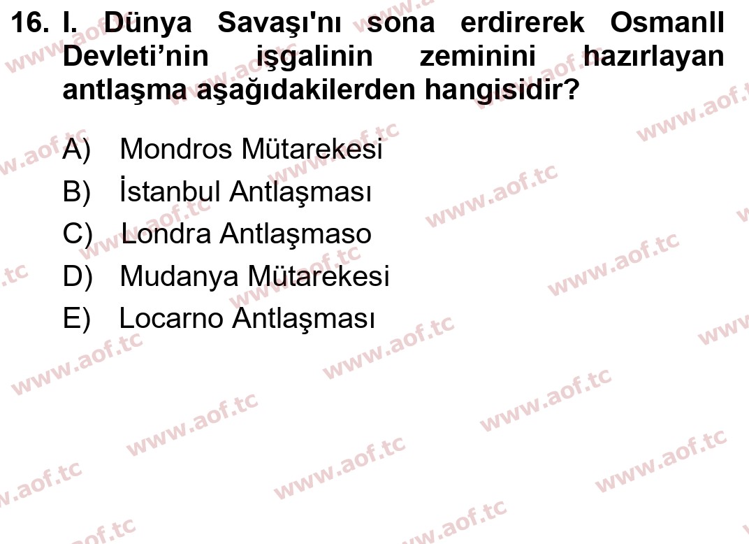  2022 Atatürk İlkeleri ve İnkılap Tarihi 1 Arasınav 16. Çıkmış Sınav Sorusu