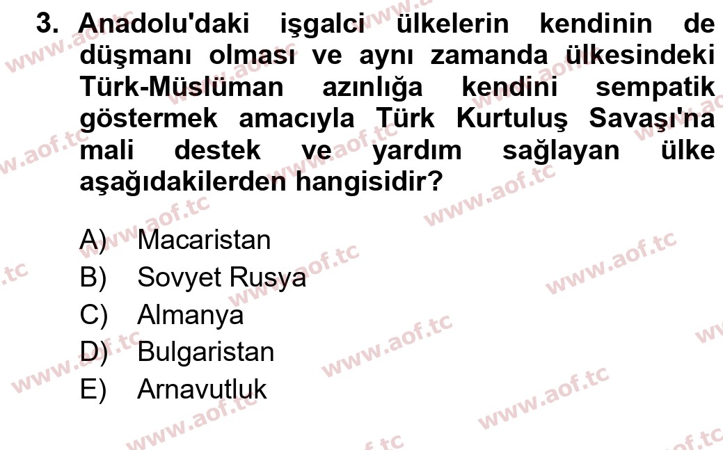2025 Atatürk İlkeleri ve İnkılap Tarihi 1 Arasınav 3. Çıkmış Sınav Sorusu