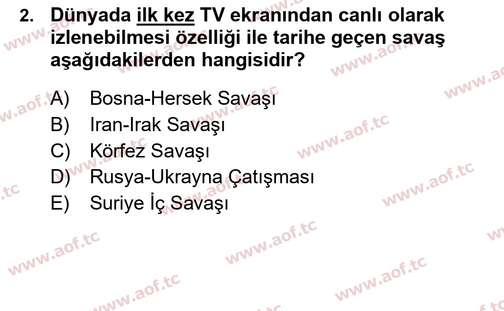 2023 Atatürk İlkeleri ve İnkılap Tarihi 2 Final 2. Çıkmış Sınav Sorusu