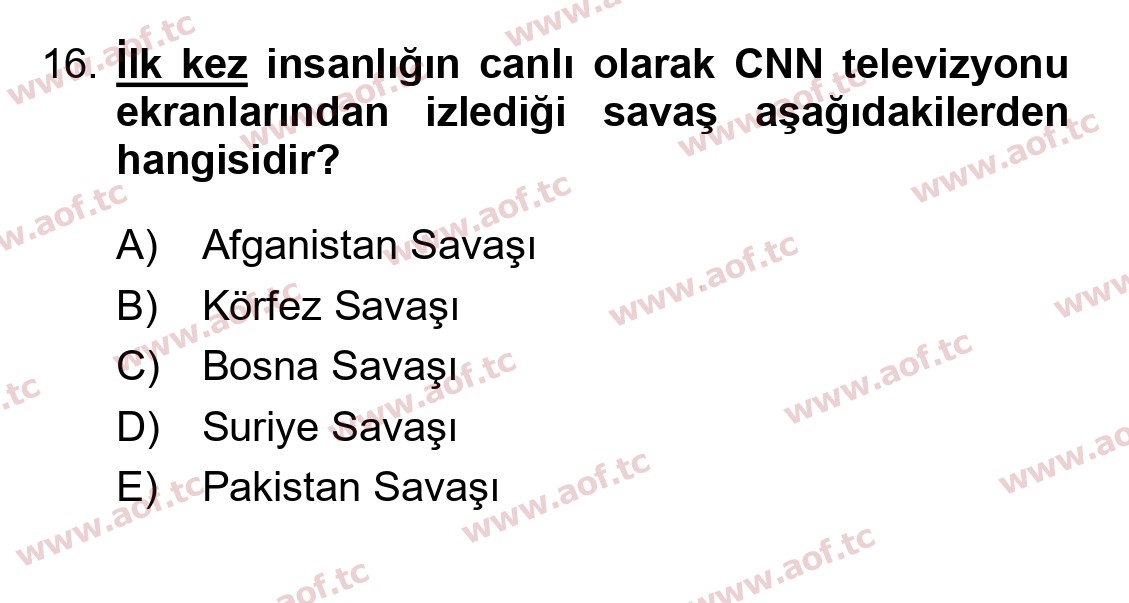 2024 Atatürk İlkeleri ve İnkılap Tarihi 2 Yaz Okulu 16. Çıkmış Sınav Sorusu