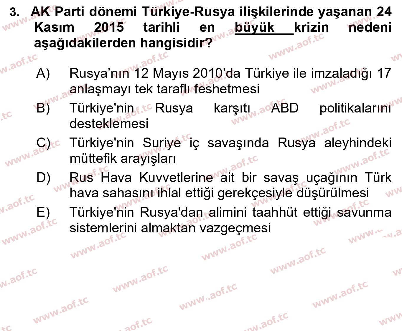 2025 Atatürk İlkeleri ve İnkılap Tarihi 2 Final 3. Çıkmış Sınav Sorusu