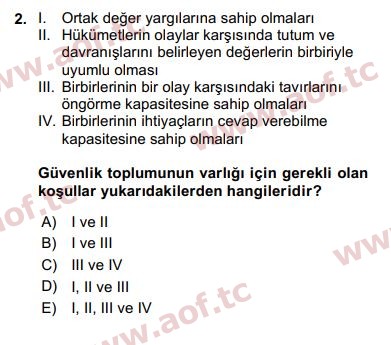 2019 Uluslararası Örgütler Arasınav 2. Çıkmış Sınav Sorusu