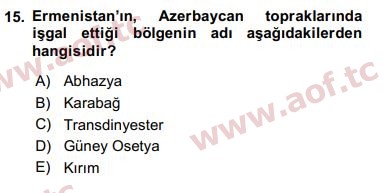 2019 Uluslararası Örgütler Final 15. Çıkmış Sınav Sorusu