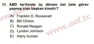 2016 Karşılaştırmalı Siyasal Sistemler Arasınav 17. Çıkmış Sınav Sorusu