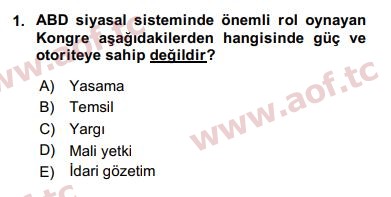 2017 Karşılaştırmalı Siyasal Sistemler Final 1. Çıkmış Sınav Sorusu