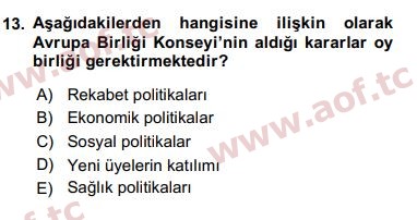 2017 Karşılaştırmalı Siyasal Sistemler Final 13. Çıkmış Sınav Sorusu