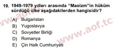 2017 Karşılaştırmalı Siyasal Sistemler Final 19. Çıkmış Sınav Sorusu