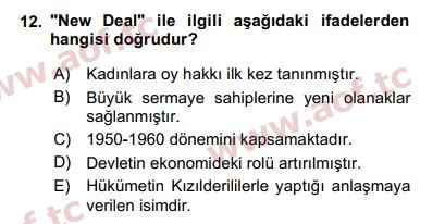 2019 Karşılaştırmalı Siyasal Sistemler Arasınav 12. Çıkmış Sınav Sorusu